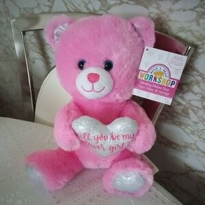 🆕 Build A Bear Workshop, Flower Girl Bear, Will You Be My Flower Girl? Pink New